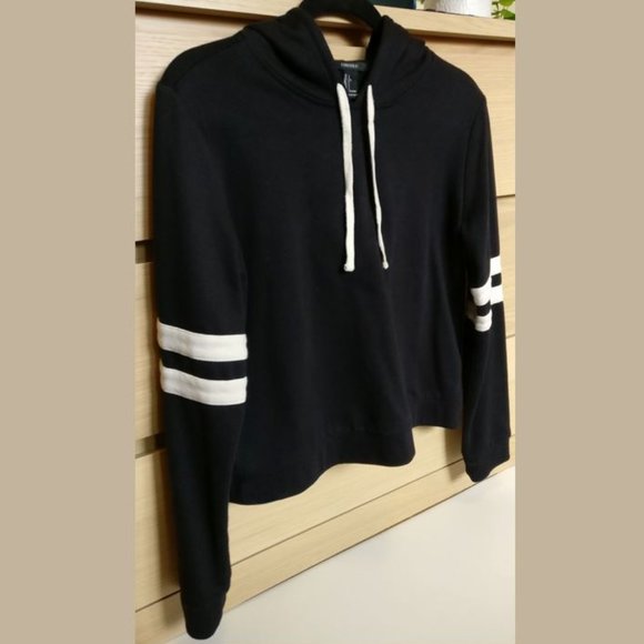 Forever 21 Black Varsity Hoodie - Picture 2 of 9